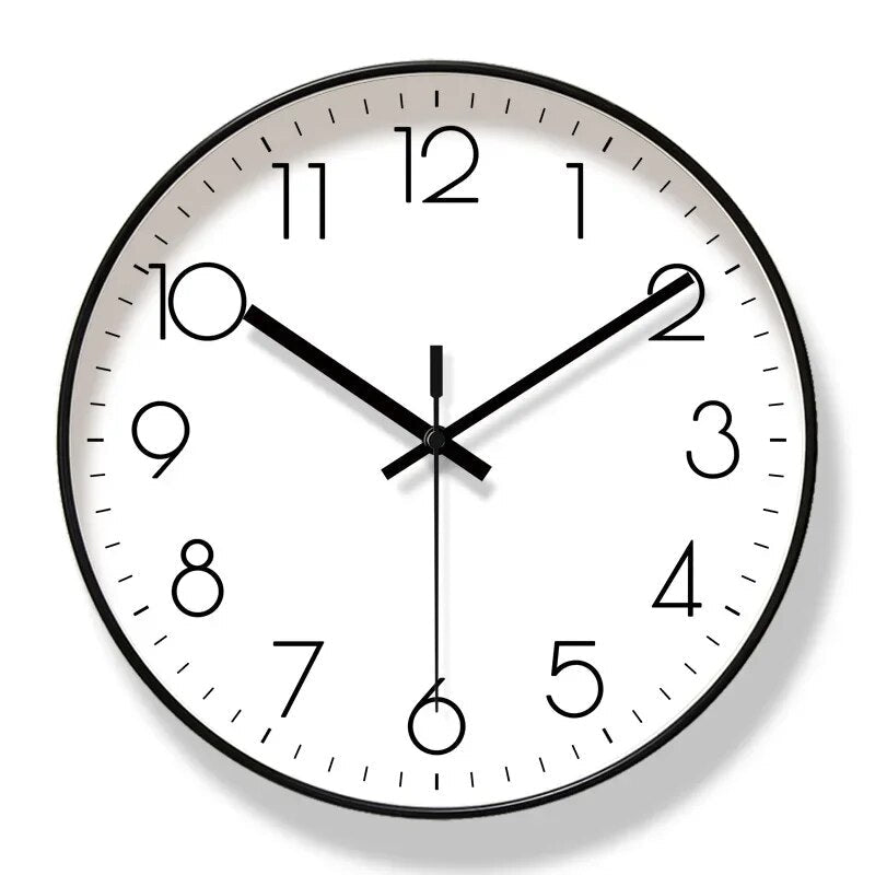 Norviga Noir | Black Wall Clock in Scandinavian Design with Quartz Movement