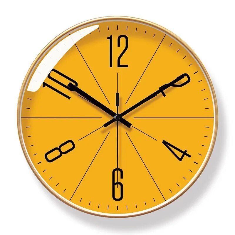 Norviga Noir | Black Wall Clock in Scandinavian Design with Quartz Movement