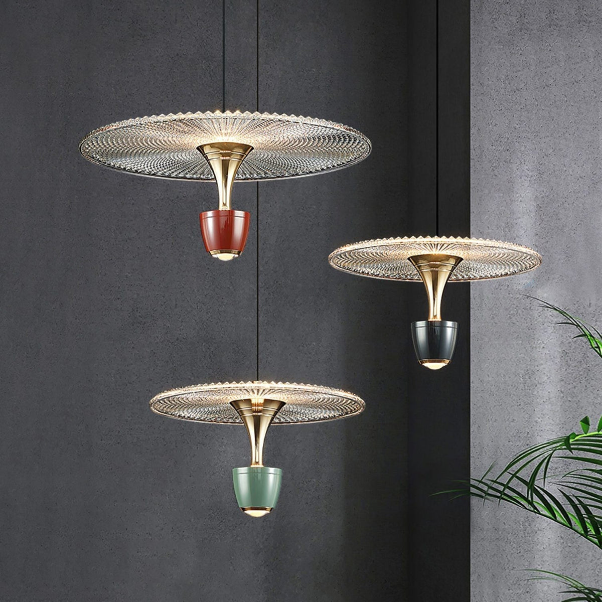 Modern LED Disc Pendant Light for Dining & Living Room | Sleek Round Design | Integrated 20W LED | Iron Aluminum Acrylic