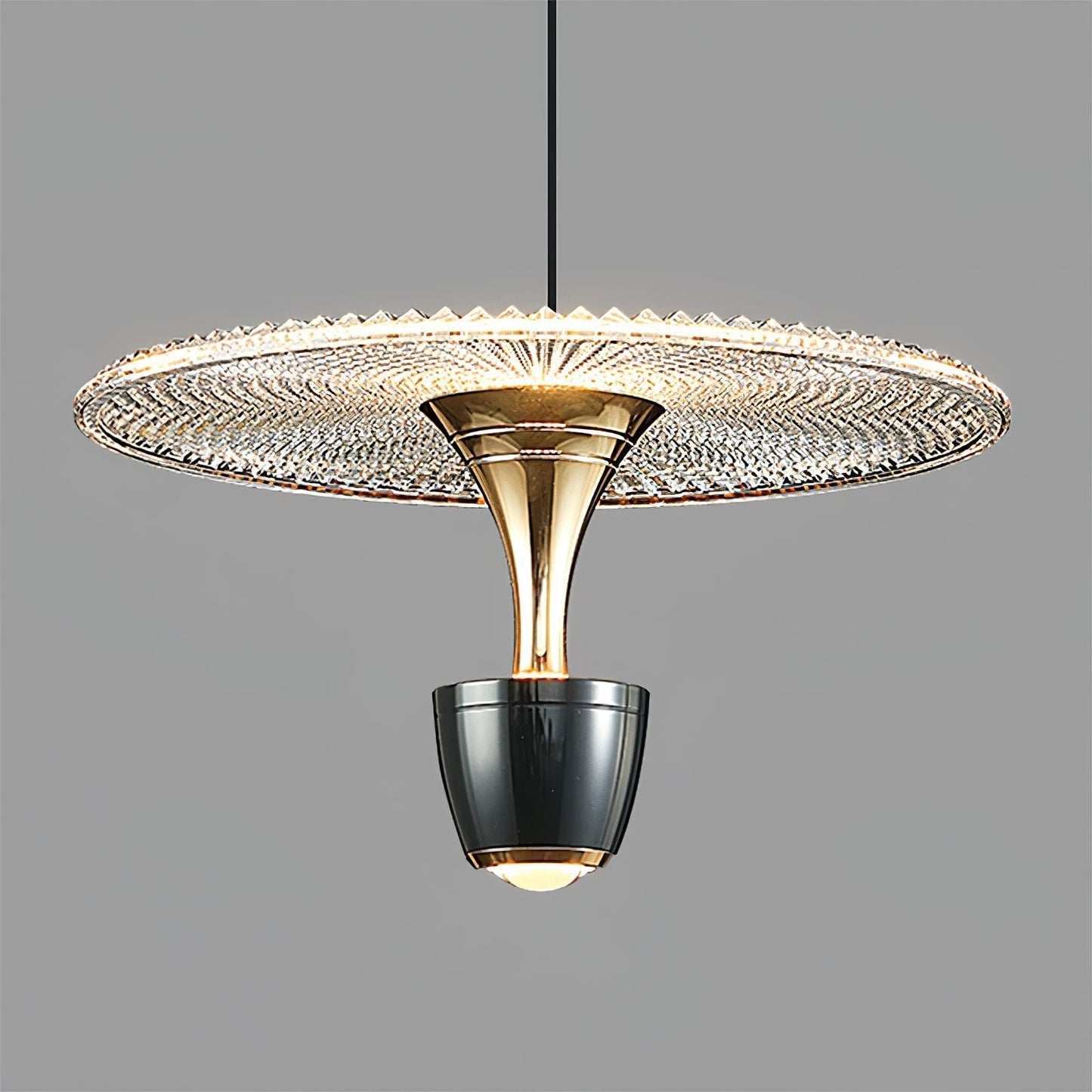 Modern LED Disc Pendant Light for Dining & Living Room | Sleek Round Design | Integrated 20W LED | Iron Aluminum Acrylic
