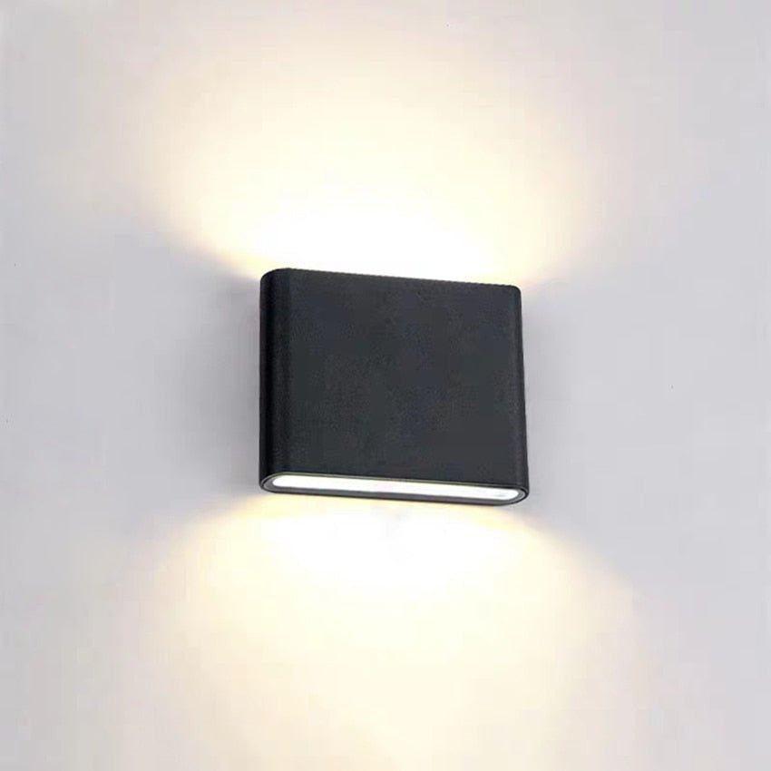 Modern LED Waterproof Outdoor Up Down Wall Lamp Sconce | Rectangular Exterior Wall Light | Aluminum LED 6W/12W | Entrance & Patio Lighting