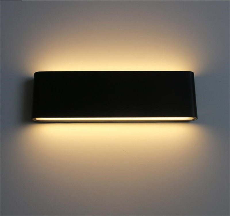 Modern LED Waterproof Outdoor Up Down Wall Lamp Sconce | Rectangular Exterior Wall Light | Aluminum LED 6W/12W | Entrance & Patio Lighting