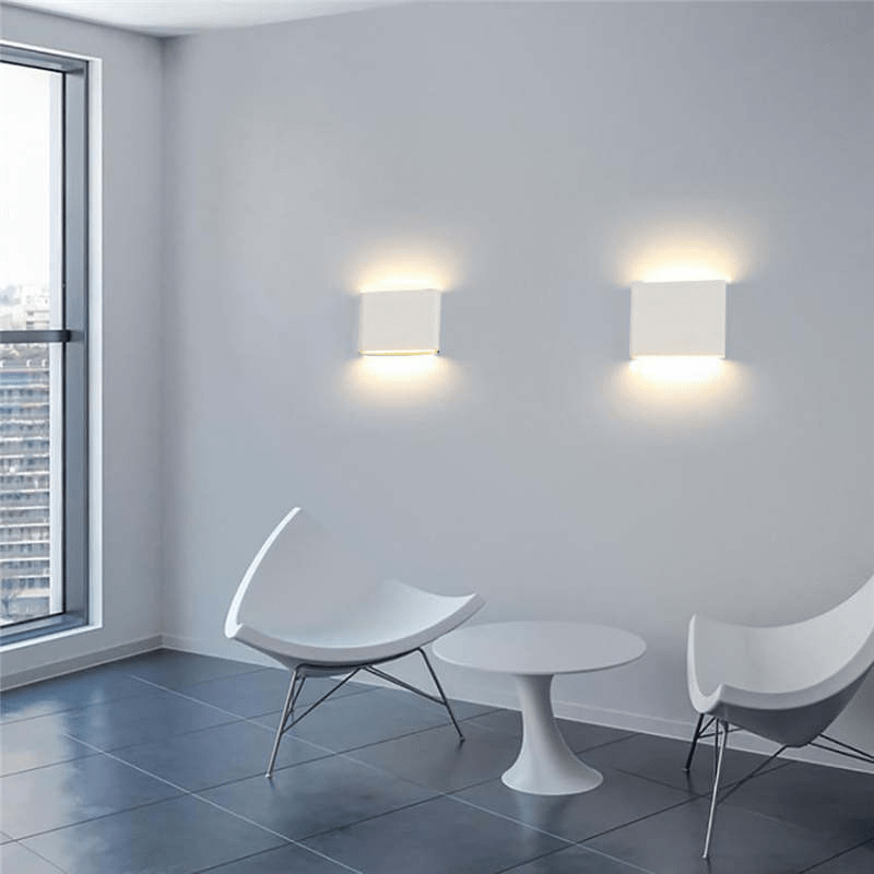 Modern LED Waterproof Outdoor Up Down Wall Lamp Sconce | Rectangular Exterior Wall Light | Aluminum LED 6W/12W | Entrance & Patio Lighting