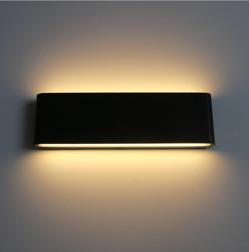 Modern LED Waterproof Outdoor Up Down Wall Lamp Sconce | Rectangular Exterior Wall Light | Aluminum LED 6W/12W | Entrance & Patio Lighting