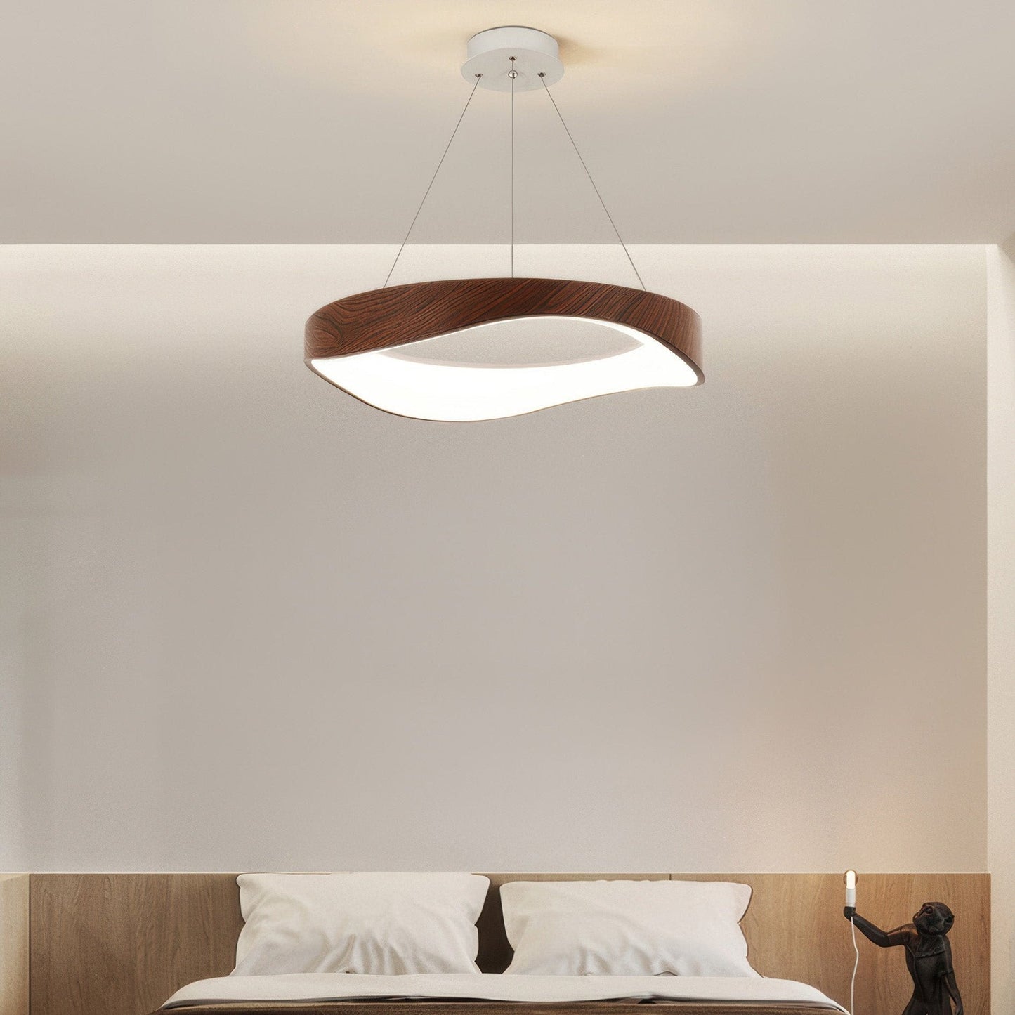 Modern Round LED Pendant Light for Kitchen & Dining | Adjustable Ceiling Lamp | Iron Acrylic ABS | 40/50/60 cm 39W