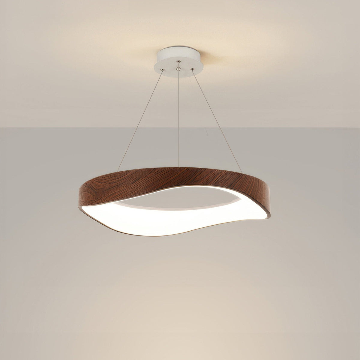 Modern Round LED Pendant Light for Kitchen & Dining | Adjustable Ceiling Lamp | Iron Acrylic ABS | 40/50/60 cm 39W