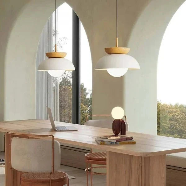 Scandinavian Semi-Wood Pendant Lamp