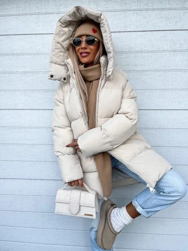 Women's Oversized High Collar Puffer Jacket | Quilted Winter Coat | Street Style Warmth