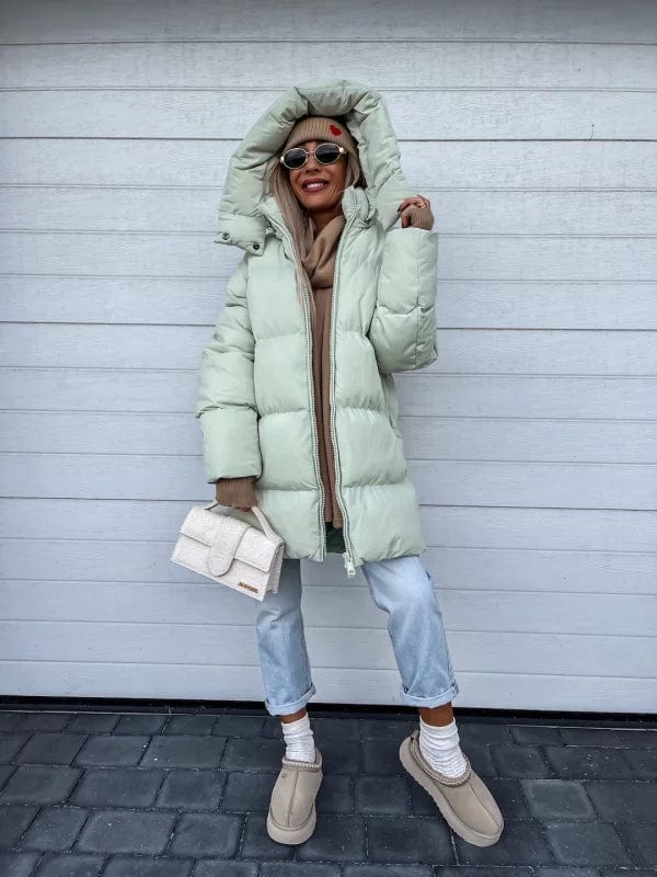 Women's Oversized High Collar Puffer Jacket | Quilted Winter Coat | Street Style Warmth