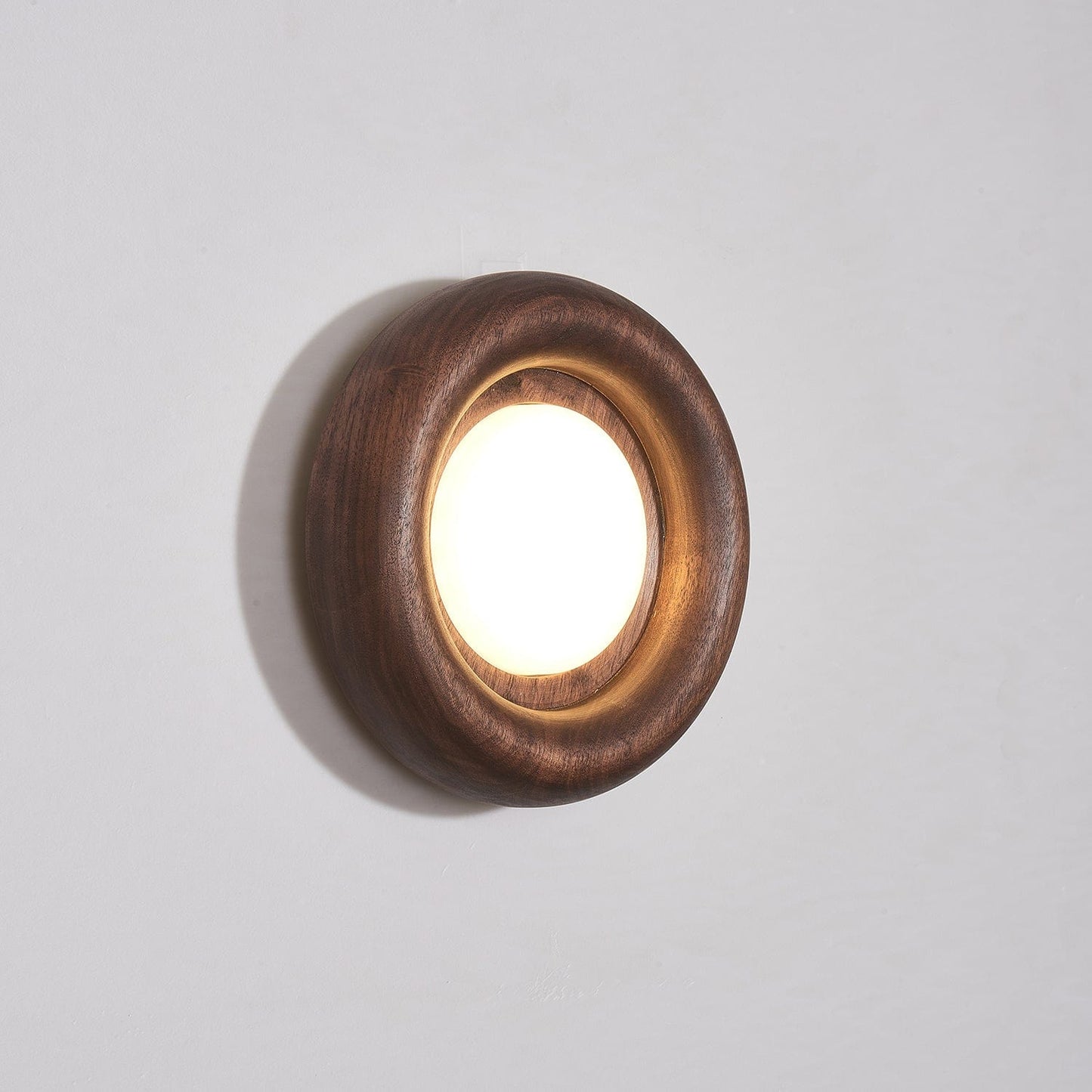 Orbitus Wall Lamp Modern Wooden LED Wall Light | Acrylic Shade | Integrated LED | Minimalist Indoor Lighting Fixture