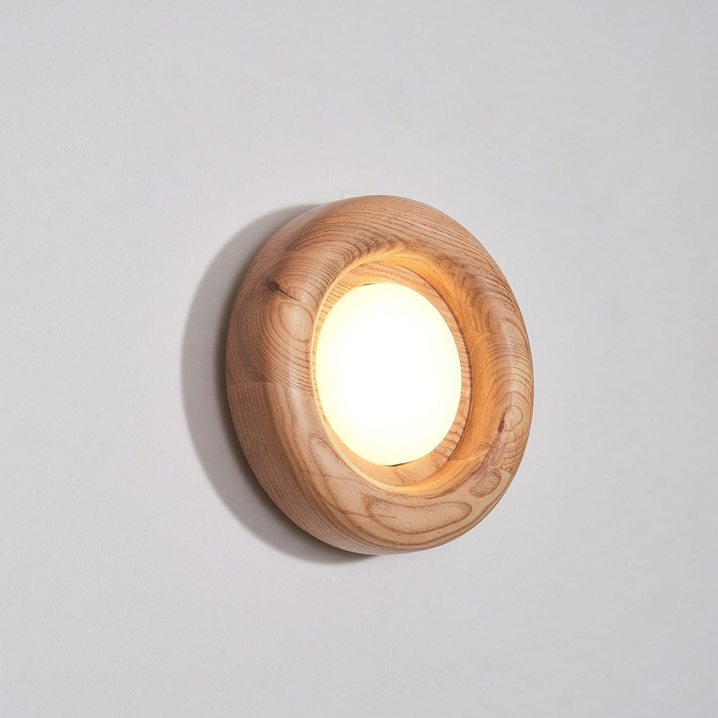 Orbitus Wall Lamp Modern Wooden LED Wall Light | Acrylic Shade | Integrated LED | Minimalist Indoor Lighting Fixture
