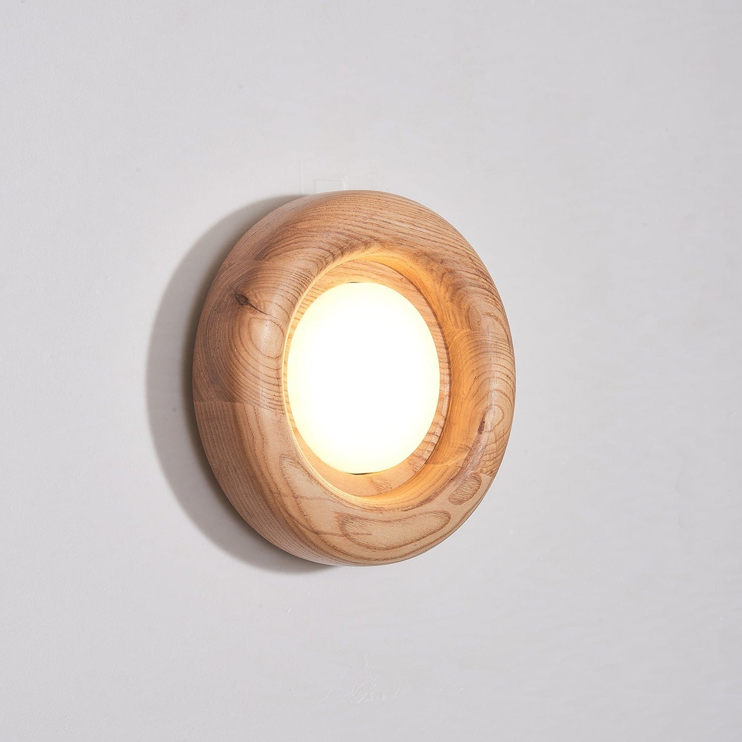 Orbitus Wall Lamp Modern Wooden LED Wall Light | Acrylic Shade | Integrated LED | Minimalist Indoor Lighting Fixture