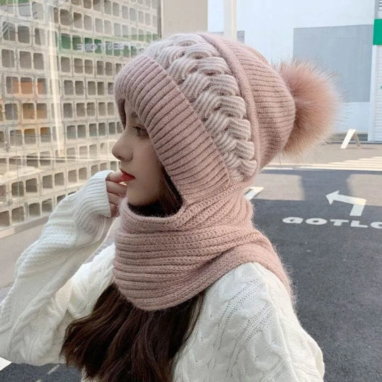 Women's Textured Hat and Scarf Set | Ideal for Winter