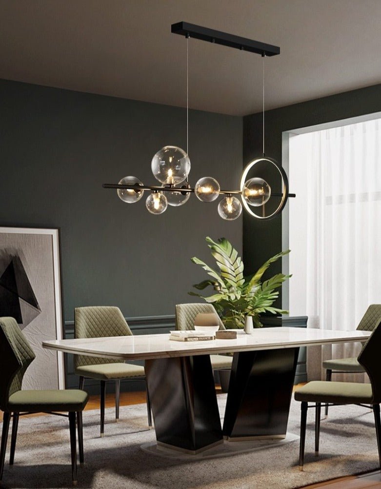 Luxury Glass Bubble Chandelier Macrocosm | Blown Glass Iron | G4 LED | Modern Ceiling Pendant Light | 90–120 cm