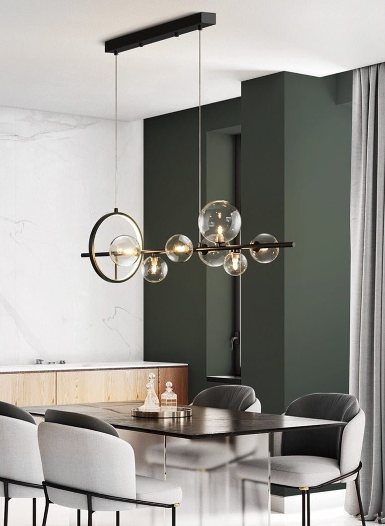 Luxury Glass Bubble Chandelier Macrocosm | Blown Glass Iron | G4 LED | Modern Ceiling Pendant Light | 90–120 cm