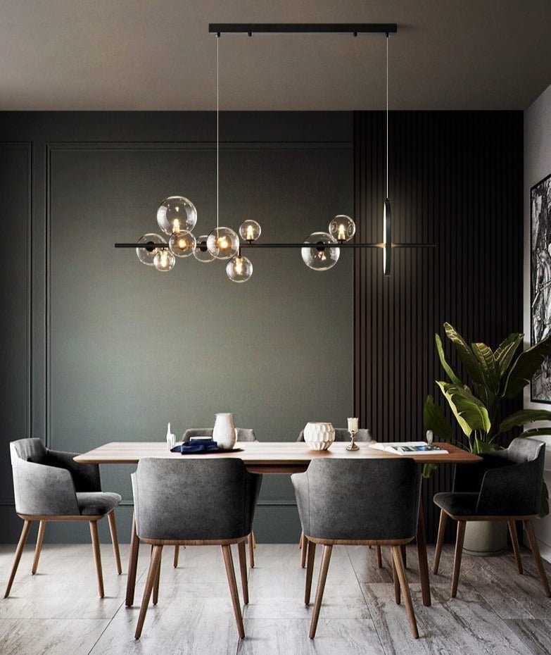Luxury Glass Bubble Chandelier Macrocosm | Blown Glass Iron | G4 LED | Modern Ceiling Pendant Light | 90–120 cm