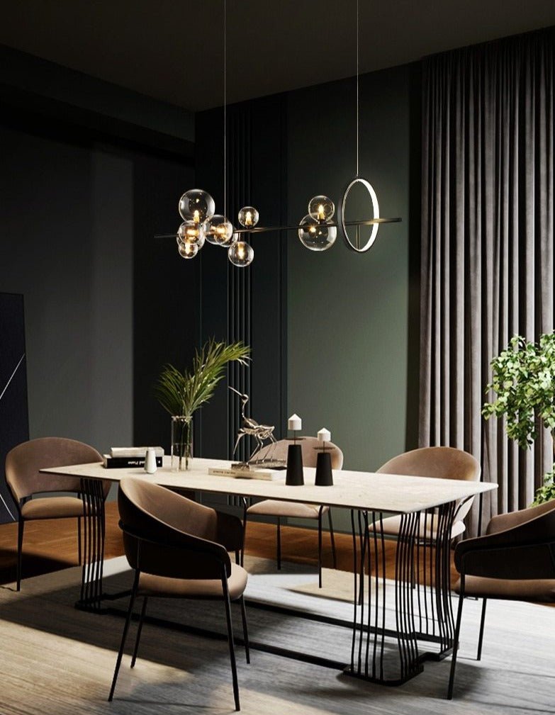 Luxury Glass Bubble Chandelier Macrocosm | Blown Glass Iron | G4 LED | Modern Ceiling Pendant Light | 90–120 cm