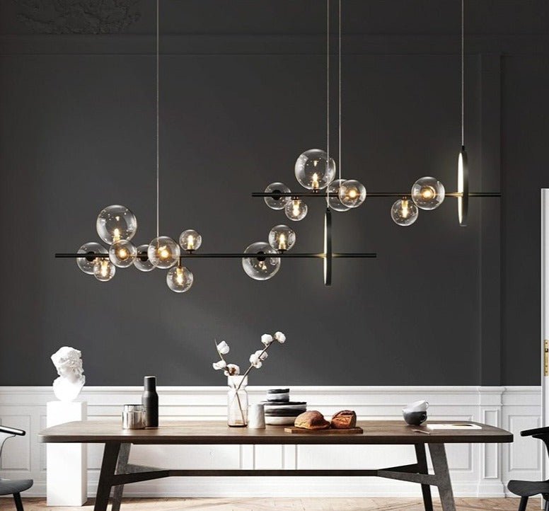 Luxury Glass Bubble Chandelier Macrocosm | Blown Glass Iron | G4 LED | Modern Ceiling Pendant Light | 90–120 cm