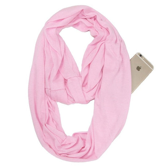 Infinity Scarf with Discreet Zipper Pocket for Adults | Ideal for Travel and Everyday Use