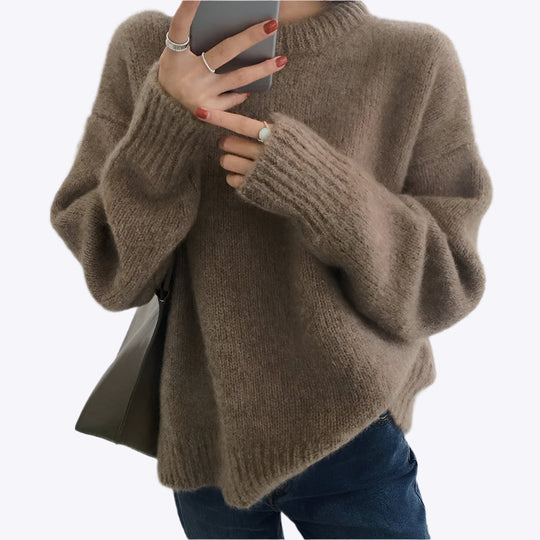 Arabella - Elegant &amp; Cozy Knitted Women's Sweater with Long Sleeves