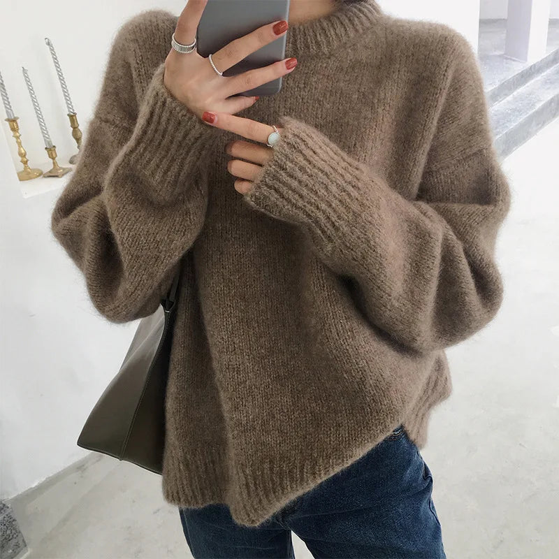 Arabella - Elegant &amp; Cozy Knitted Women's Sweater with Long Sleeves