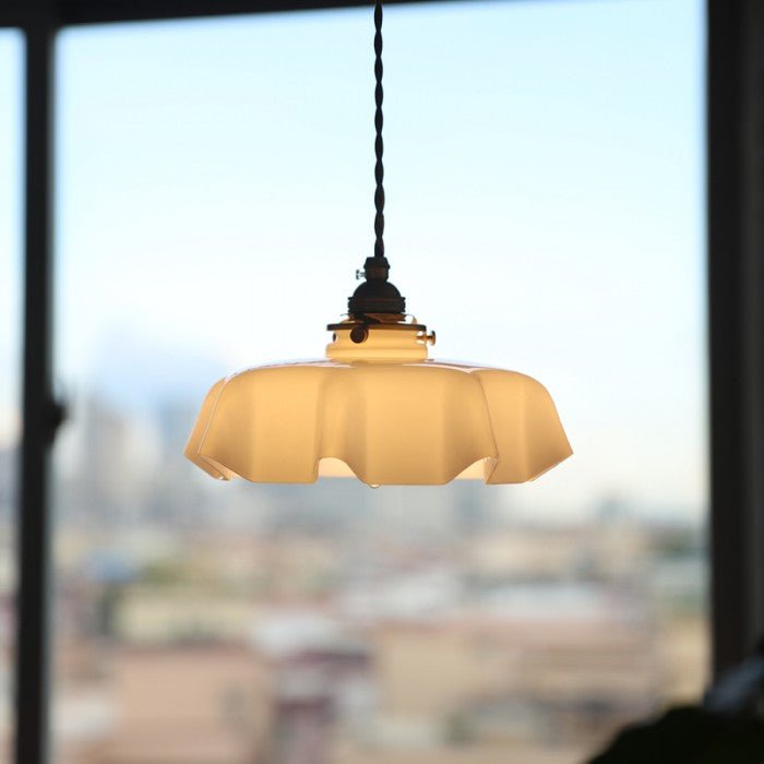 Retro Glass Flower Pendant Lamp