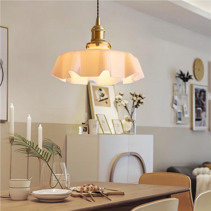 Retro Glass Flower Pendant Lamp