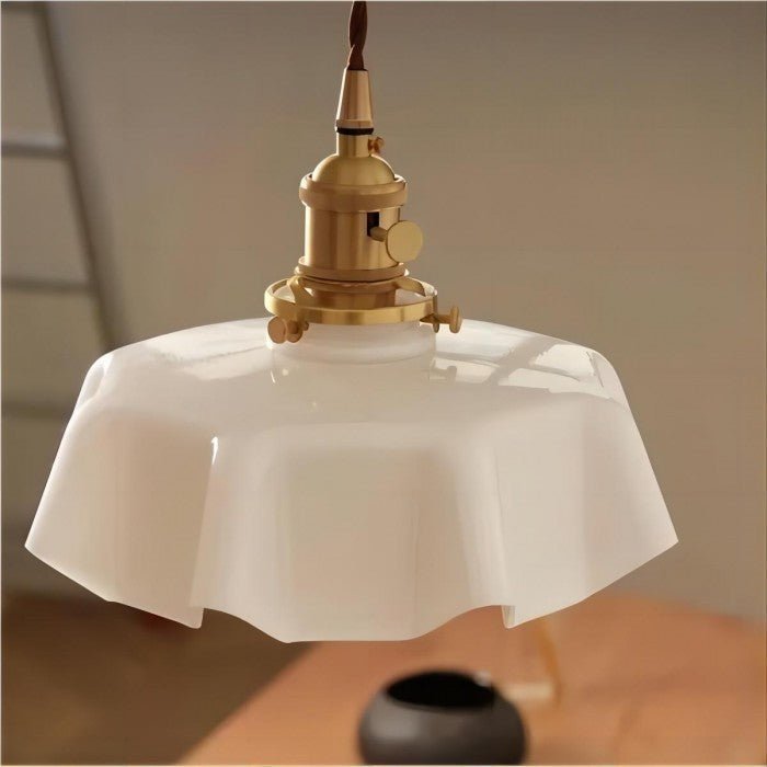 Retro Glass Flower Pendant Lamp
