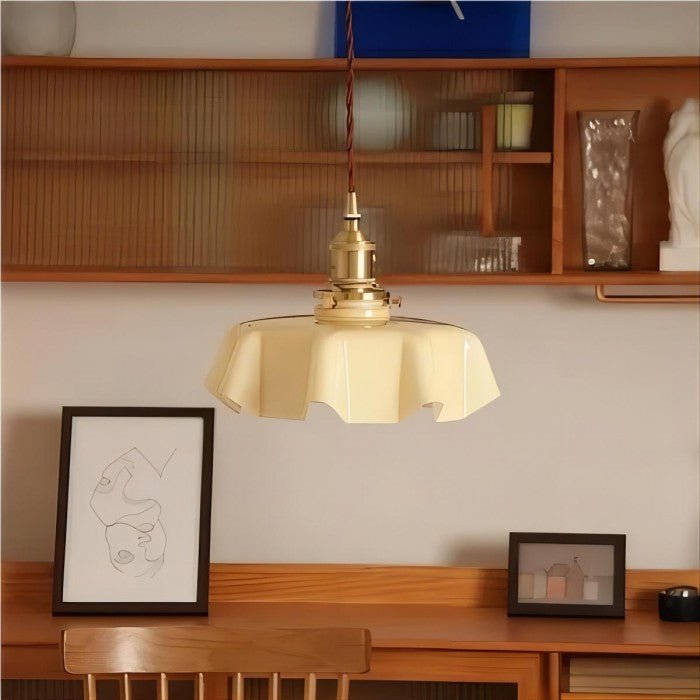 Retro Glass Flower Pendant Lamp