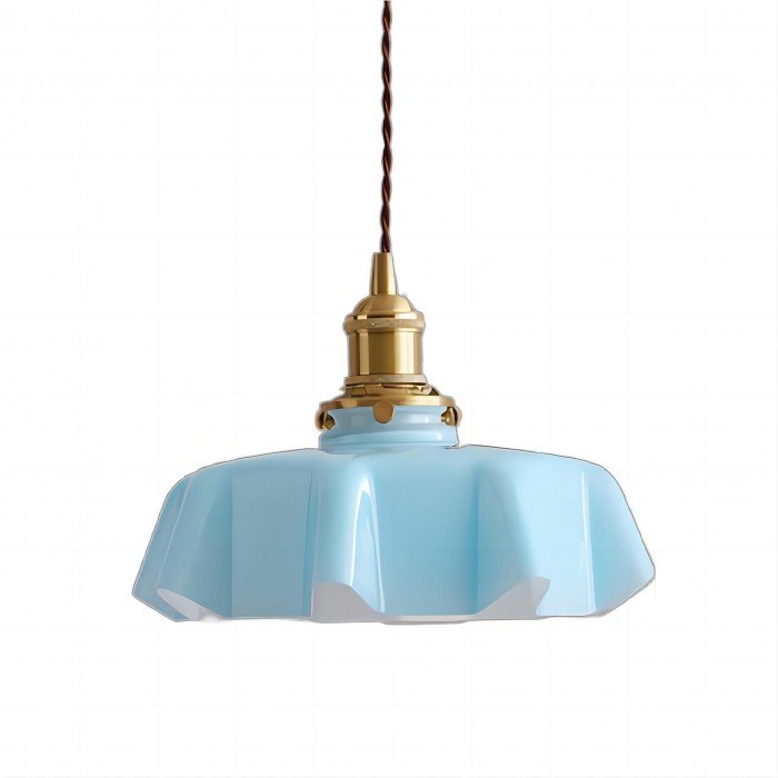 Retro Glass Flower Pendant Lamp