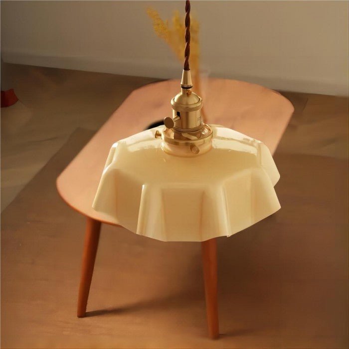 Retro Glass Flower Pendant Lamp