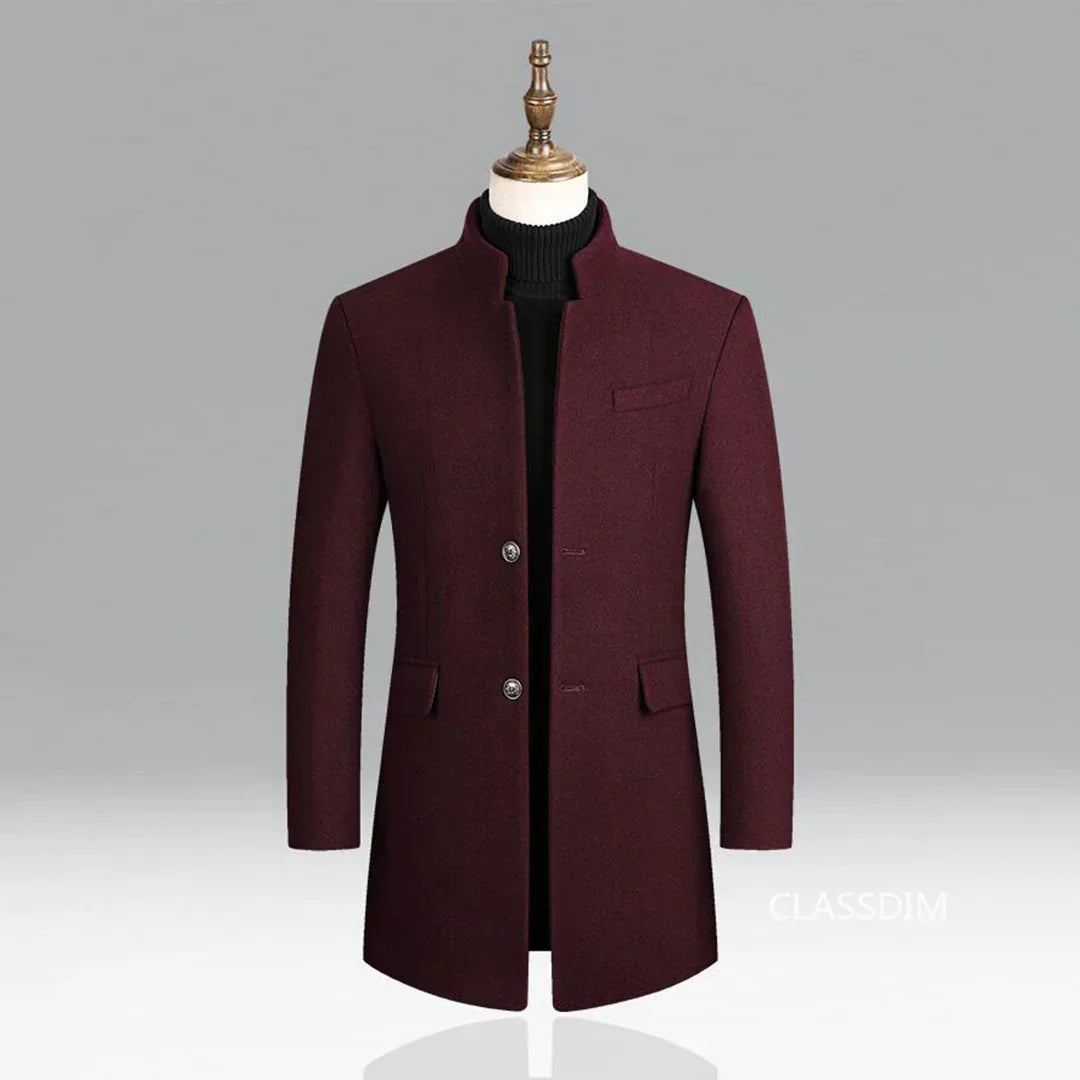 Men's Long Button-Down Coat | Ideal for Formal and Everyday Occasions
