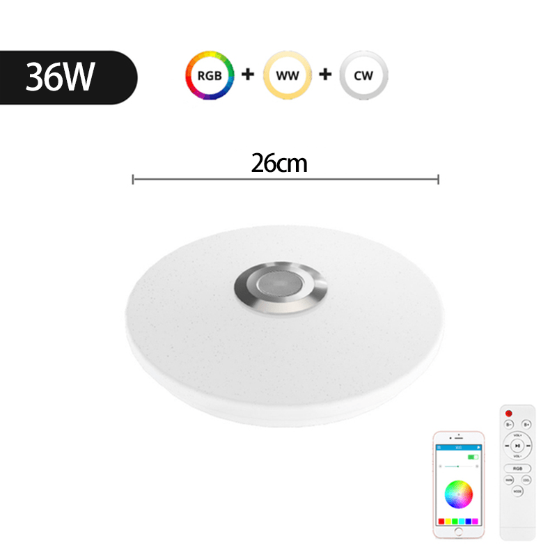Smart RGB LED Ceiling Lamp for Bedroom & Living Room | App & Remote Control | Dimmable Color Changing Light | 26–33cm
