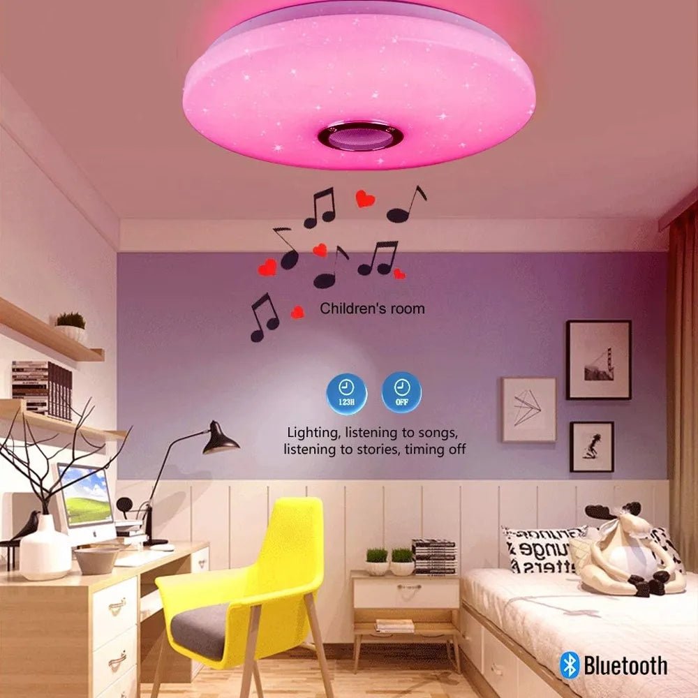 Smart RGB LED Ceiling Lamp for Bedroom & Living Room | App & Remote Control | Dimmable Color Changing Light | 26–33cm