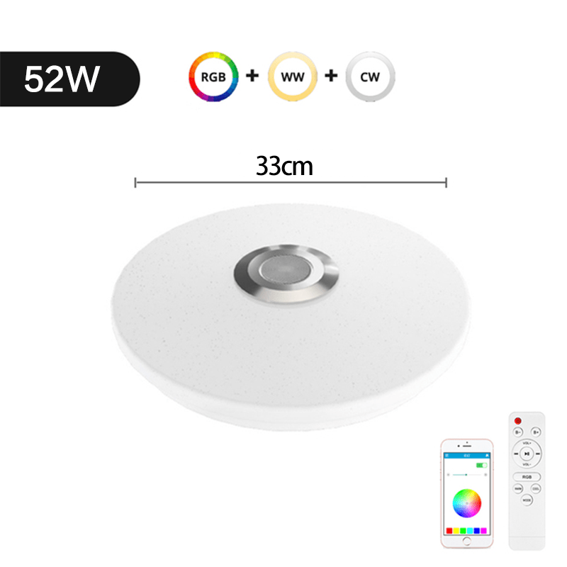 Smart RGB LED Ceiling Lamp for Bedroom & Living Room | App & Remote Control | Dimmable Color Changing Light | 26–33cm