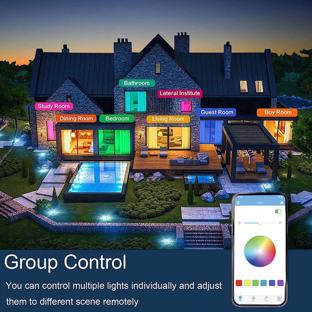 Smart RGB LED Ceiling Lamp for Bedroom & Living Room | App & Remote Control | Dimmable Color Changing Light | 26–33cm