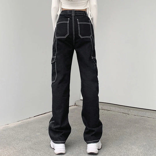 Women's Utility Jeans with Contrasting Stitching