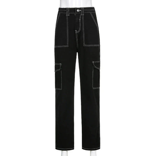 Women's Utility Jeans with Contrasting Stitching