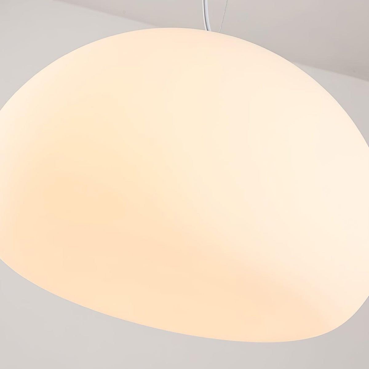 Steamed Bun Hanging Pendant Lamp Glass Ceiling Light | E26/E27 Socket | Adjustable Cable | Warm Ambient LED Lighting