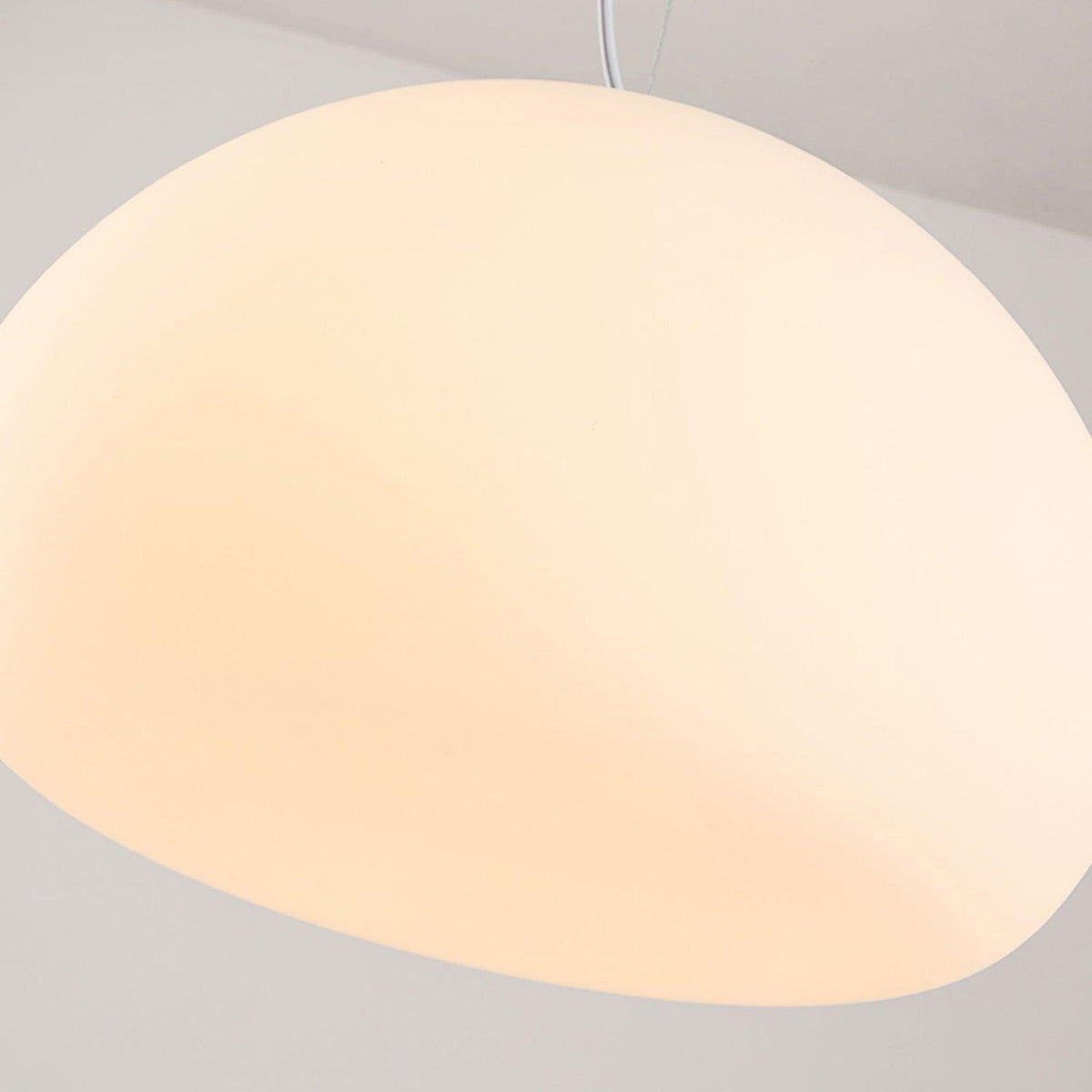 Steamed Bun Hanging Pendant Lamp Glass Ceiling Light | E26/E27 Socket | Adjustable Cable | Warm Ambient LED Lighting