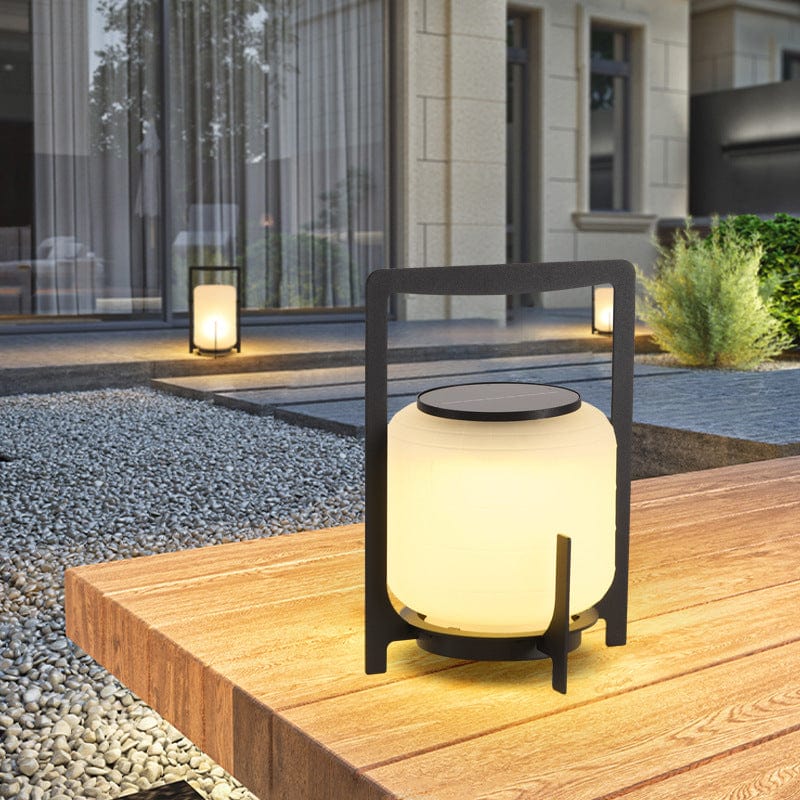 Terrace Solar Lamp Outdoor LED Garden Light | Stainless Steel & Glass | IP65 Waterproof | E27 Solar Pathway & Patio Lighting