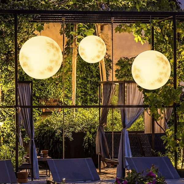 Moon-Shaped Garden Pendant Light