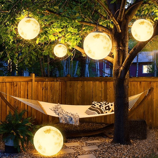 Moon-Shaped Garden Pendant Light