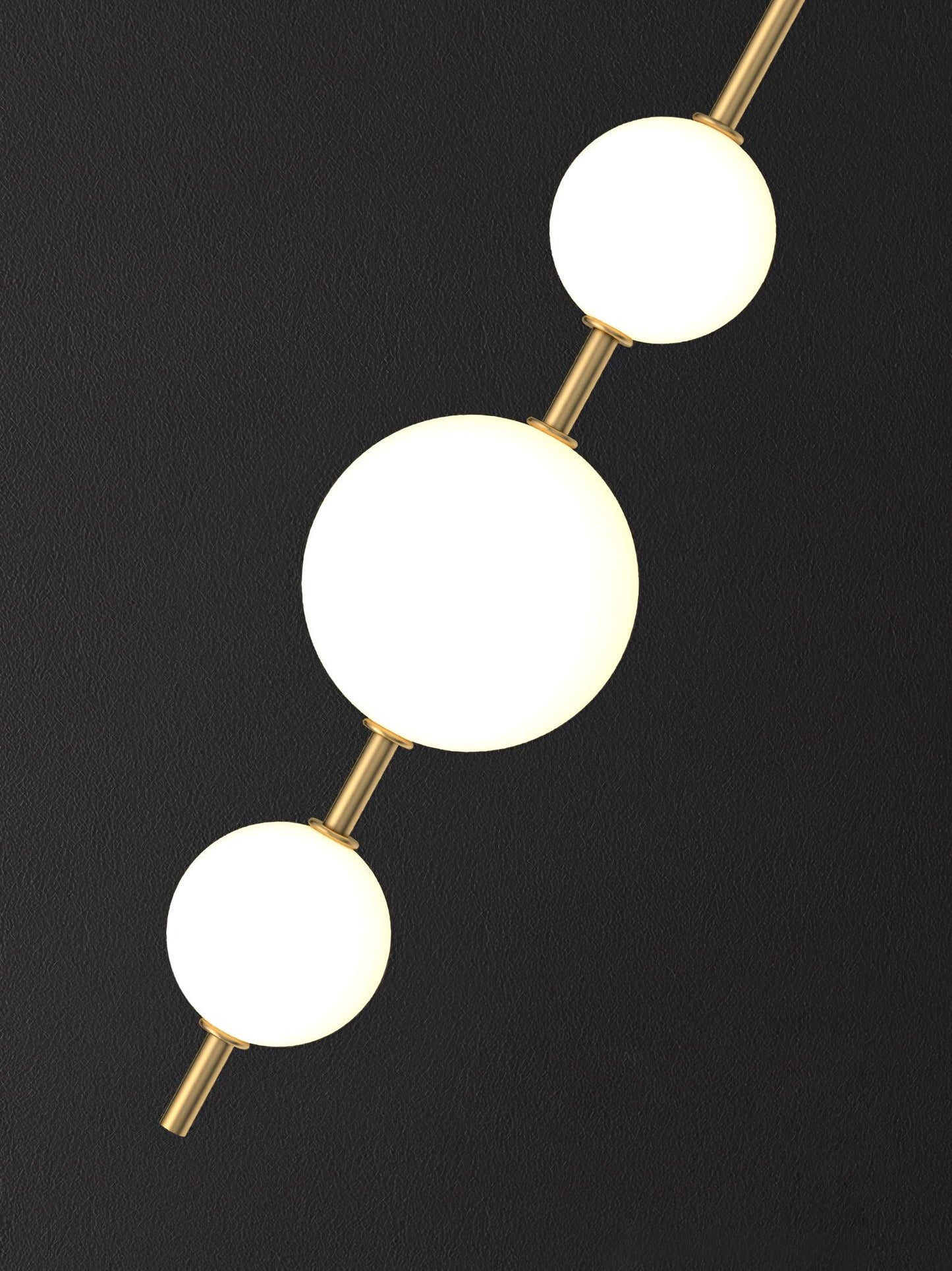 Vertical Globe Wall Lamp LED Sconce Light | Gold Finish Brass | Frosted Glass Orb | Modern Minimalist Wall Lighting 3000K–6000K