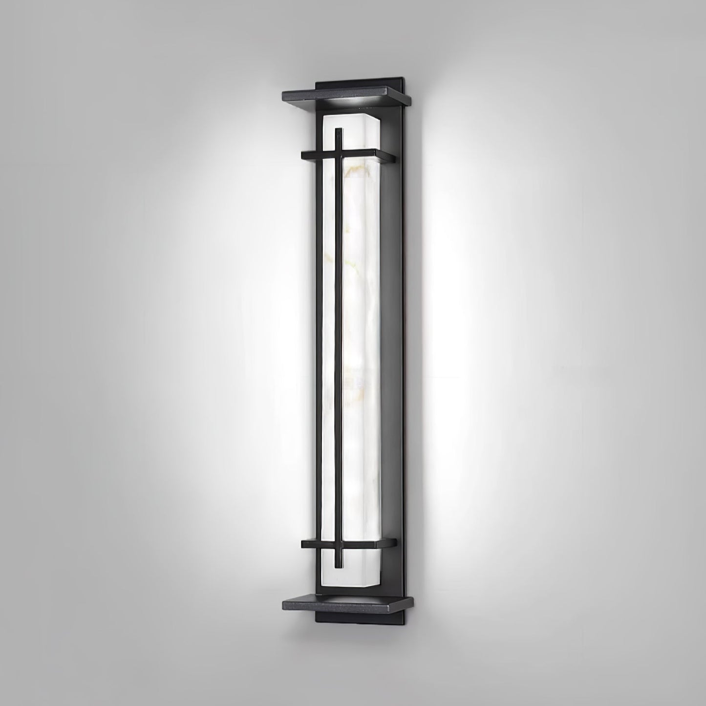 Square Outdoor Wall Light LED Waterproof Wall Sconce | Stainless Steel & Marble | IP65 Garden & Exterior Lighting | 3000K–6000K