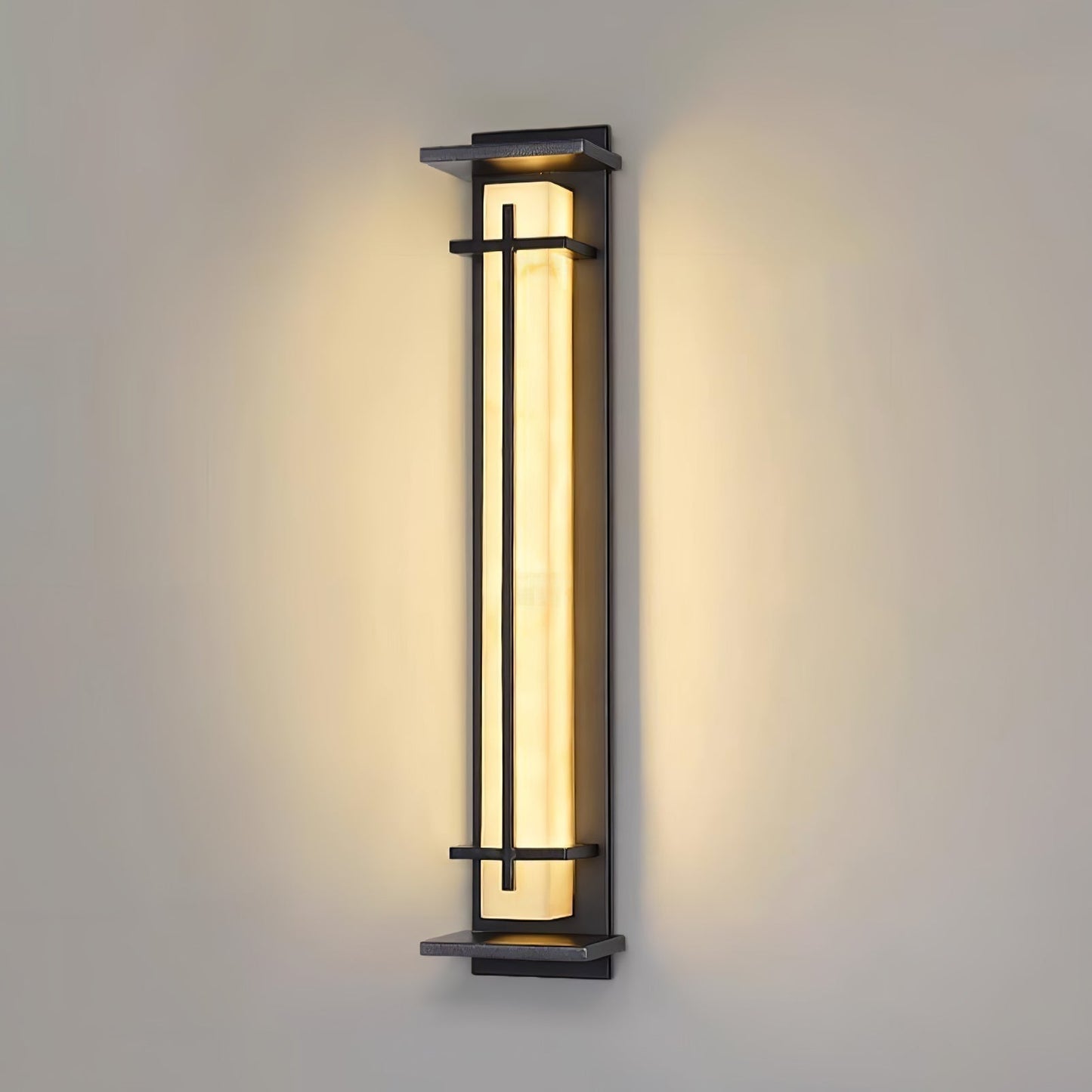 Square Outdoor Wall Light LED Waterproof Wall Sconce | Stainless Steel & Marble | IP65 Garden & Exterior Lighting | 3000K–6000K