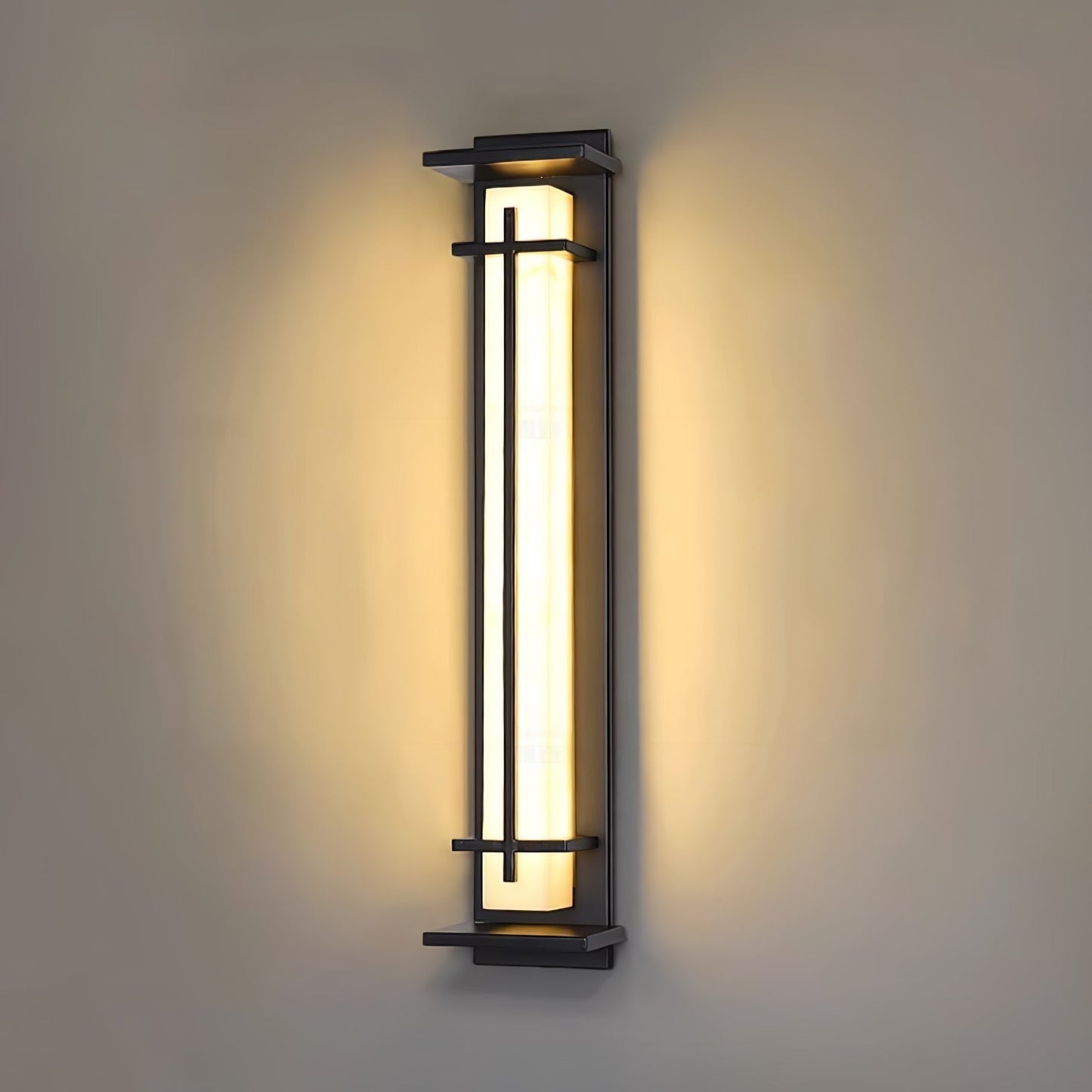 Square Outdoor Wall Light LED Waterproof Wall Sconce | Stainless Steel & Marble | IP65 Garden & Exterior Lighting | 3000K–6000K
