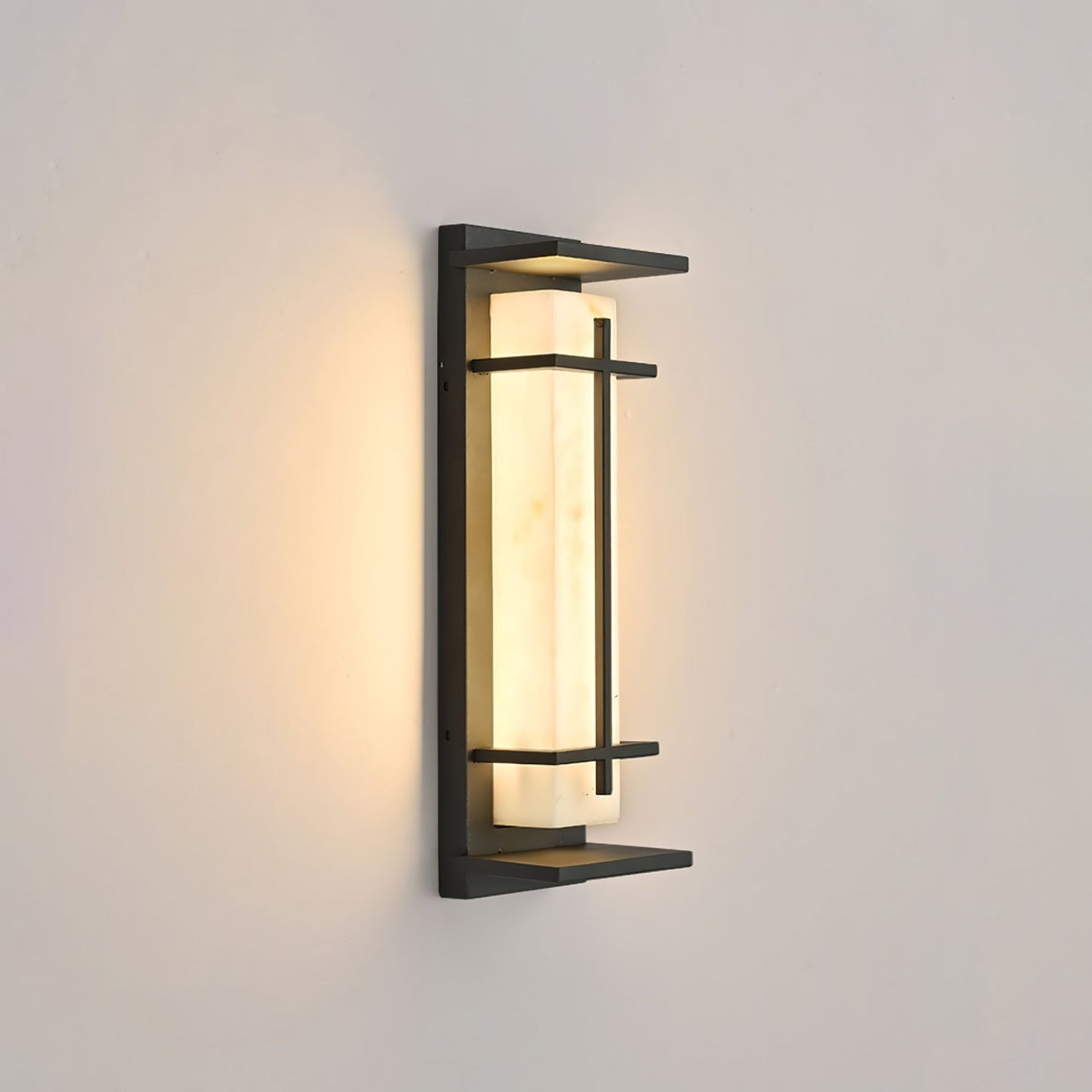 Square Outdoor Wall Light LED Waterproof Wall Sconce | Stainless Steel & Marble | IP65 Garden & Exterior Lighting | 3000K–6000K