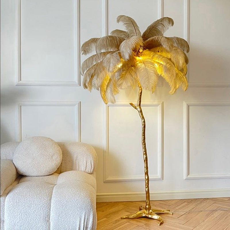 Nordic Ostrich Feather Floor Lamp