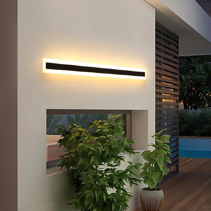 Modern Acrylic Outdoor Wall Lamp | Linear LED Facade Light | Waterproof Architectural Wall Lighting | Minimalist Exterior Fixture